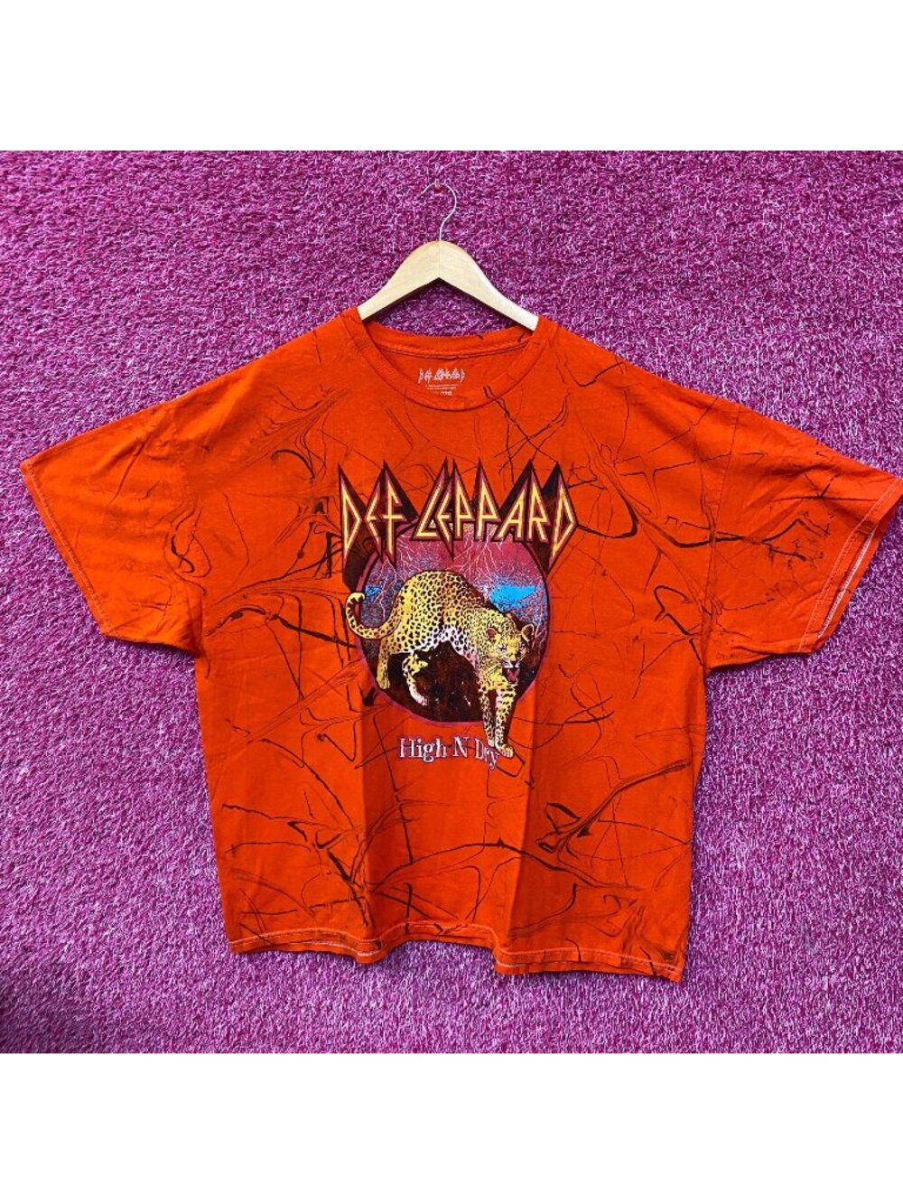 Def Leppard High And Dry Tye Dye Tshirt size 2XL